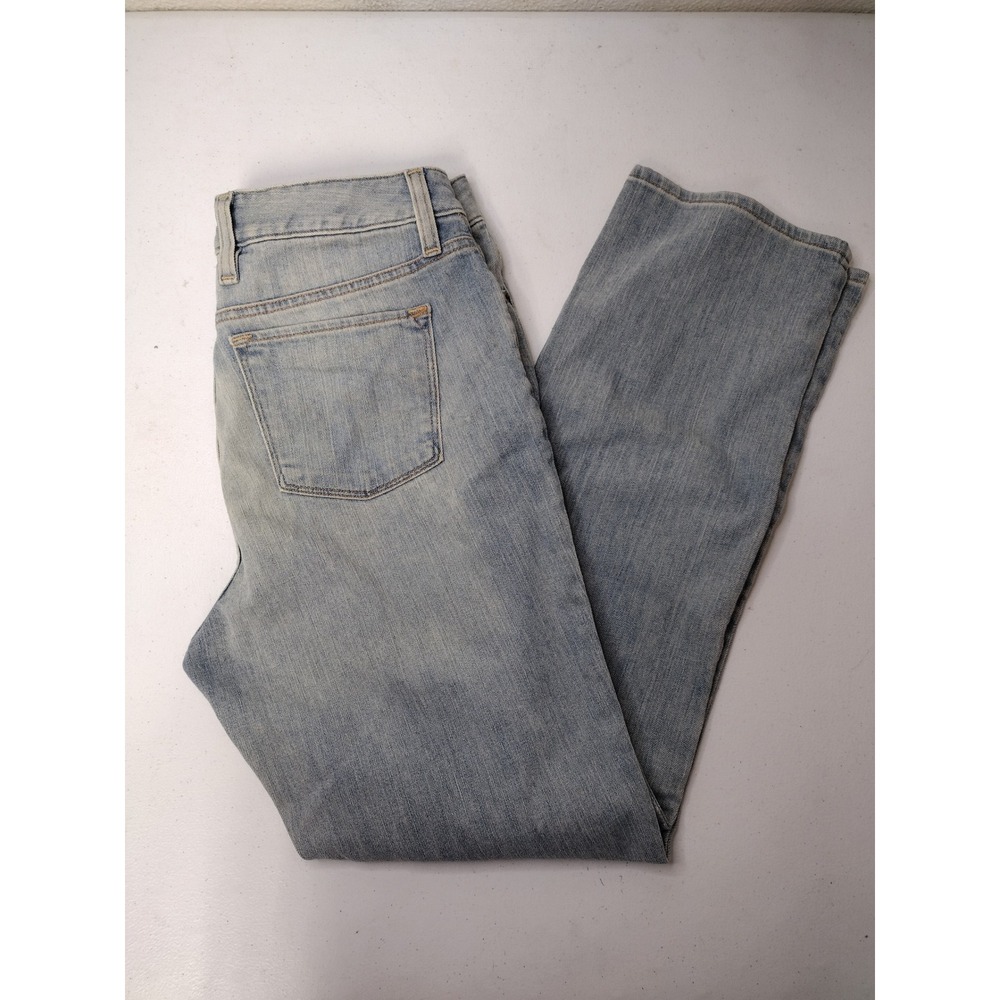 LL Bean Favorite Fit 1912 Straight Leg Jeans 6 Pet Light Blue Stonewash